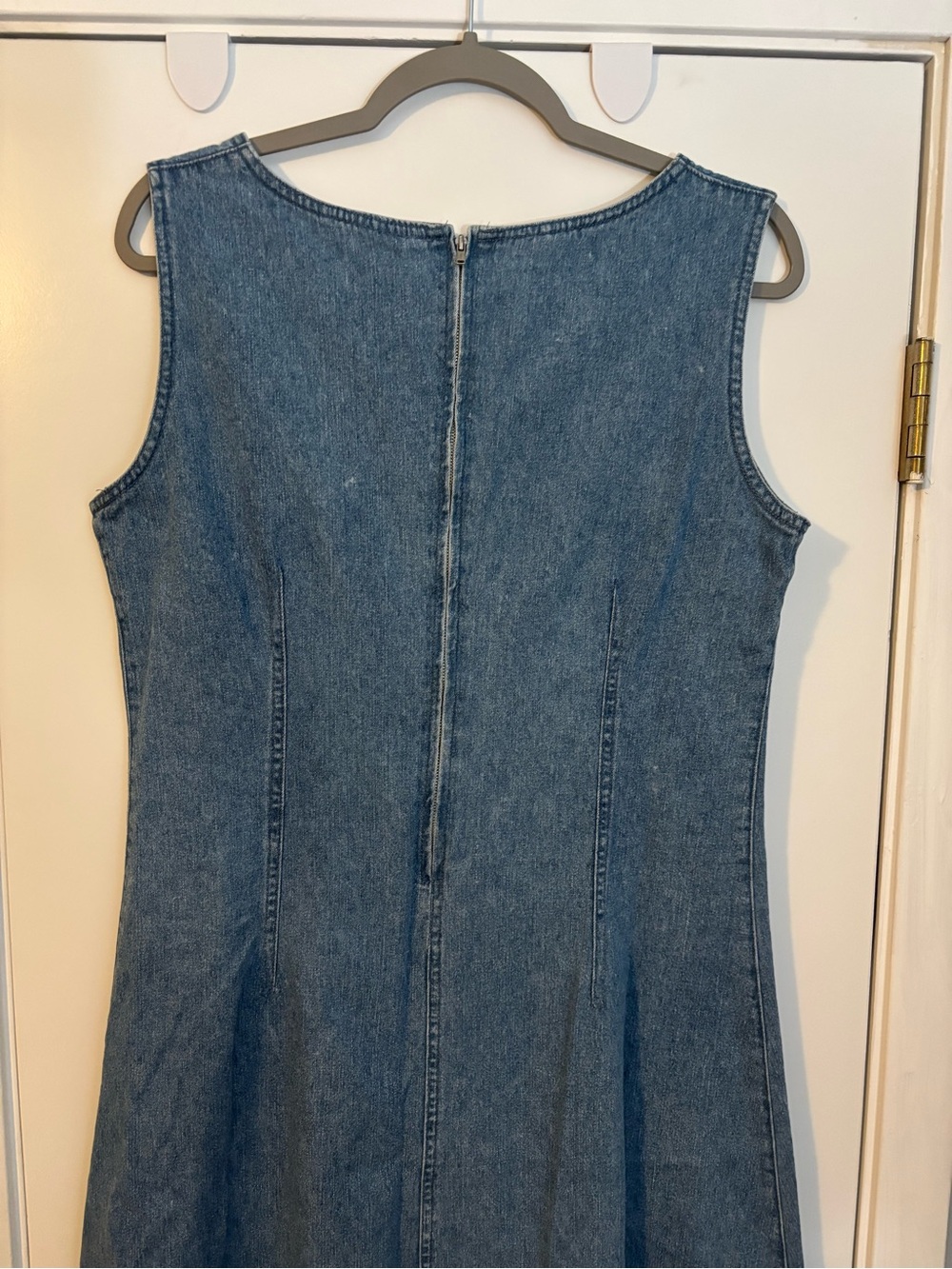 Vintage Willi Smith Sleeveless Denim Midi Dress - Blue - Picture 6 of 7